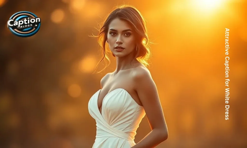 Attractive Caption for White Dress