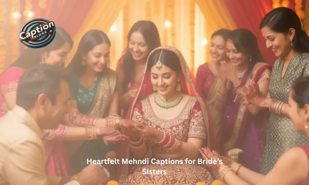 Heartfelt Mehndi Captions for Bride’s Sisters