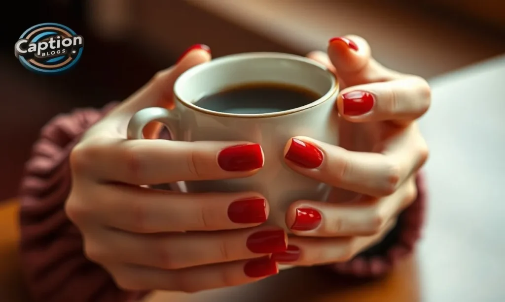 Red Nails Captions for Instagram