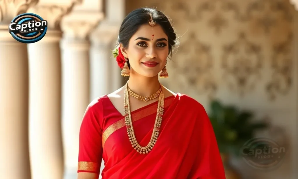 Red Saree Captions Instagram