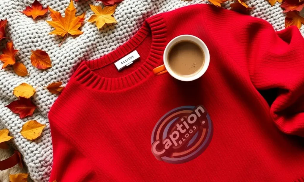 Red Sweater Captions for Instagram
