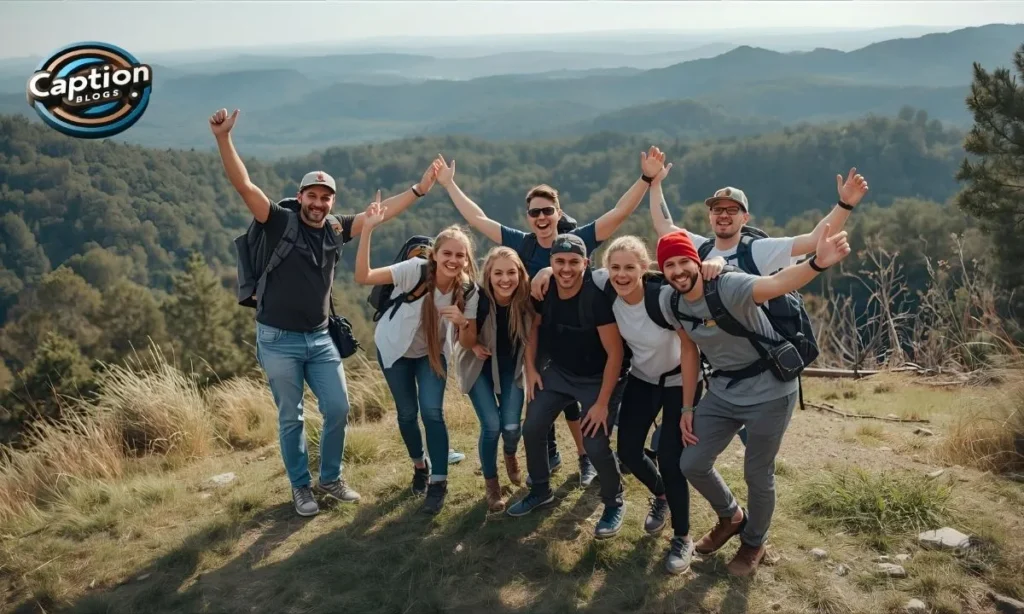 Adventure friends reunion captions pic