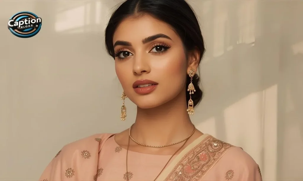 Elegant pastel Rajasthani poshak portrait