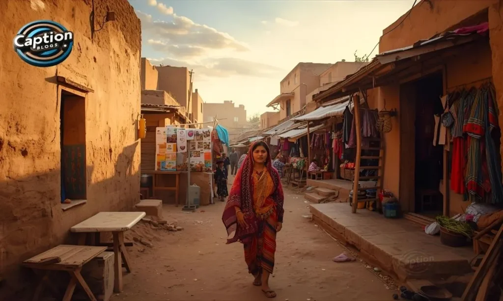 Cultural Rajasthani poshak in village scene