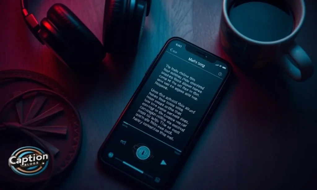 Smartphone showing Marathi song lyrics vibe