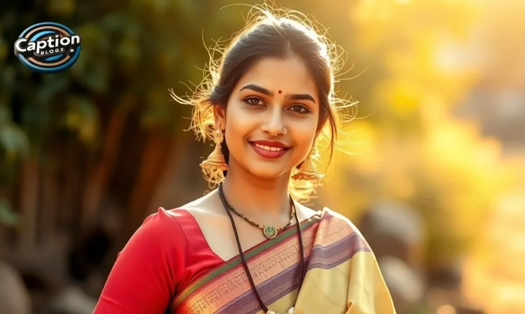 Elegant Marathi girl posing with pride