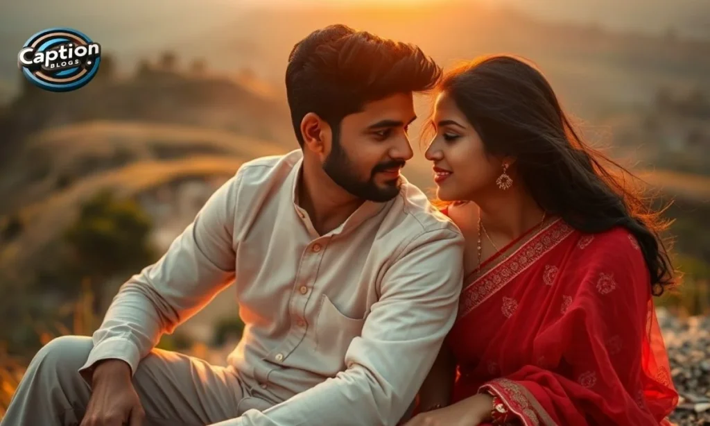 Marathi couple enjoying sunset romance
