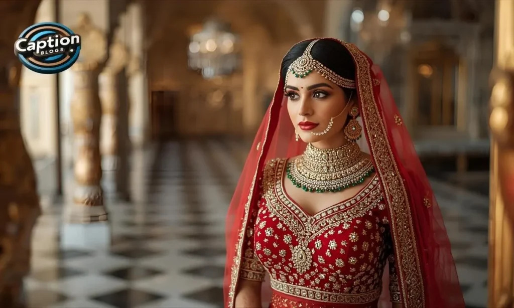 Rajasthani bride in red rajputi bridal poshak