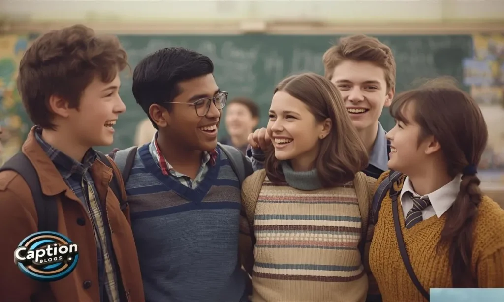 School friends reunion captions photo