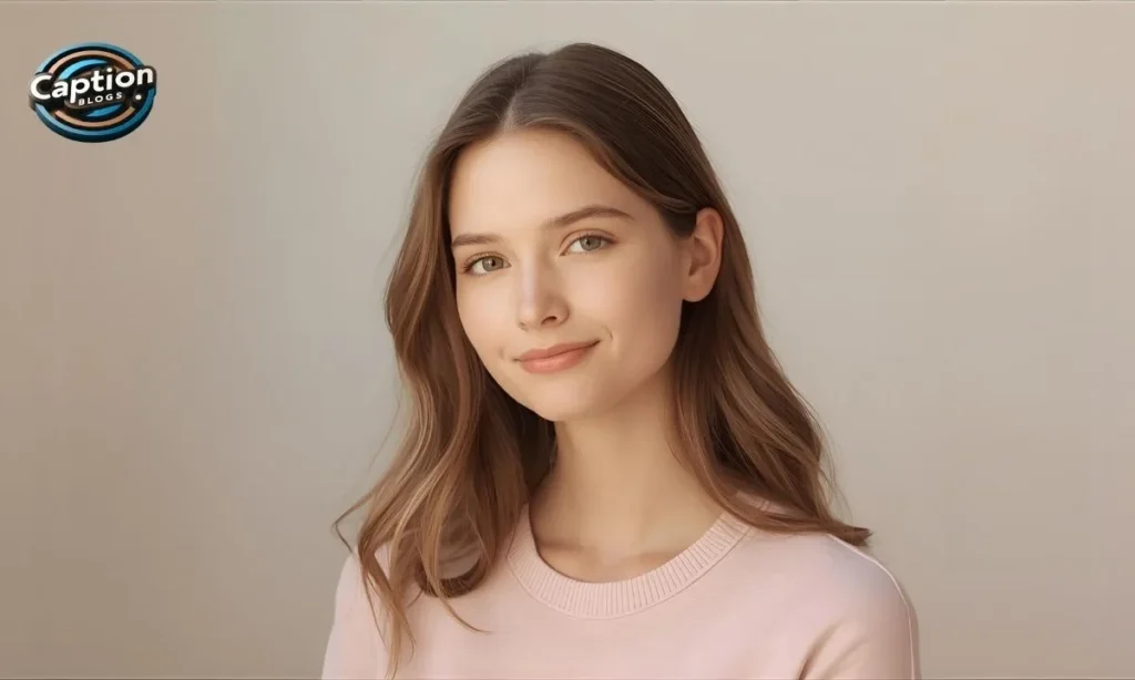 Girl in pastel tones with soft gentle smile