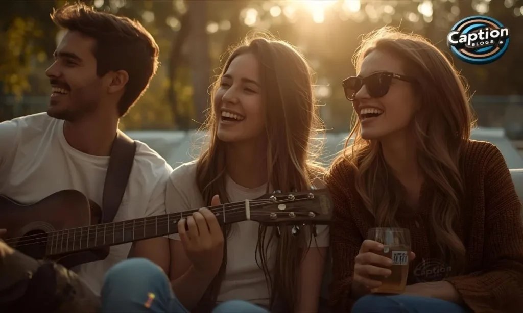 Song lyric friends reunion captions look