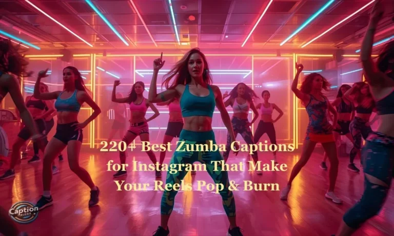 Zumba Captions energetic colorful dance scene