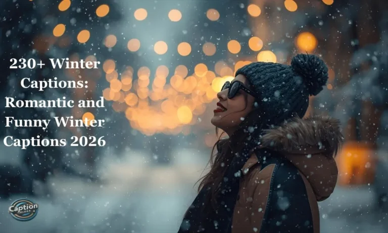 Winter Captions magical snowy aesthetic scene