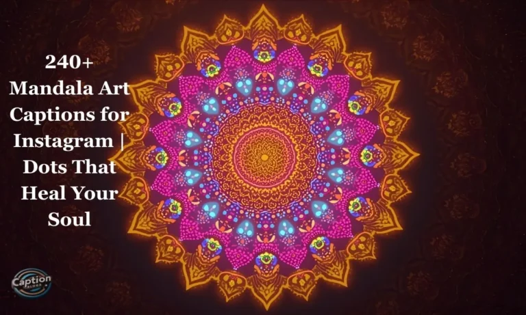 Mandala Art Captions glowing colorful mandala
