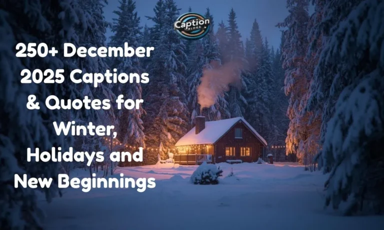 December 2025 Captions winter holiday vibes
