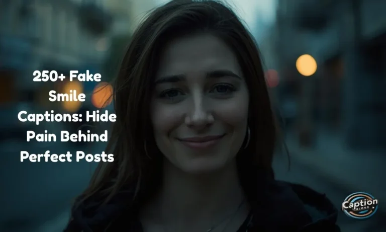 Fake Smile Captions hiding pain behind smiles