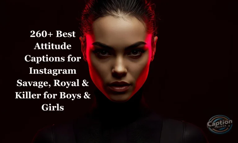 Attitude Captions bold cinematic portrait