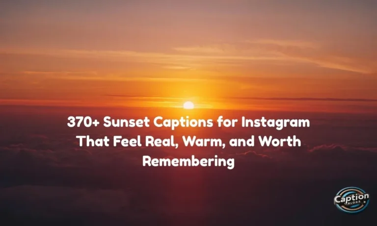 Sunset Captions for Instagram with warm golden sky