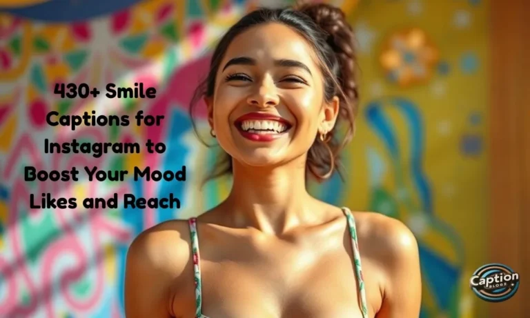 Smile Captions for Instagram to boost mood
