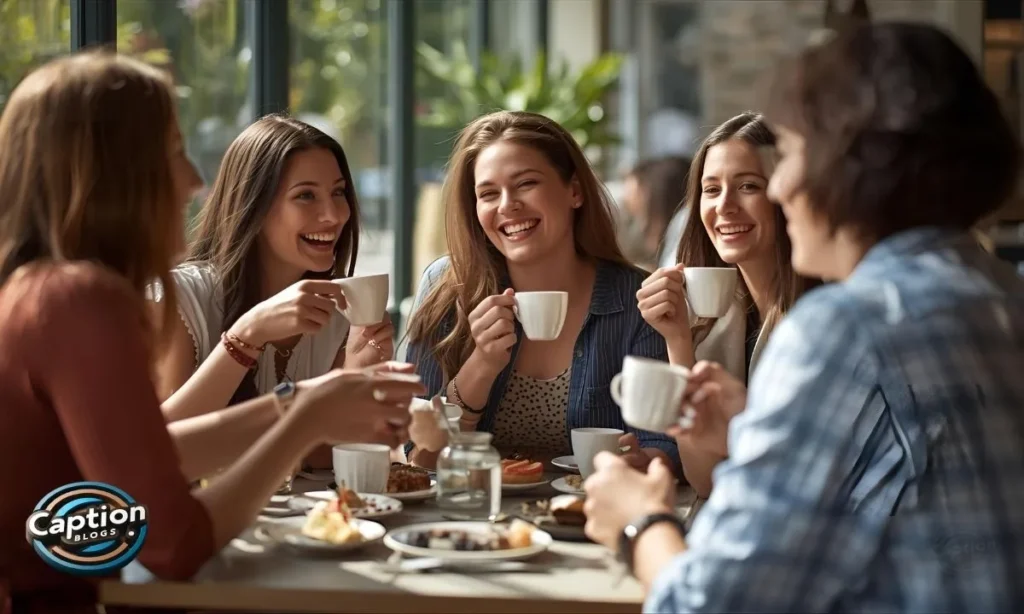 Afternoon Tea Captions friends moment