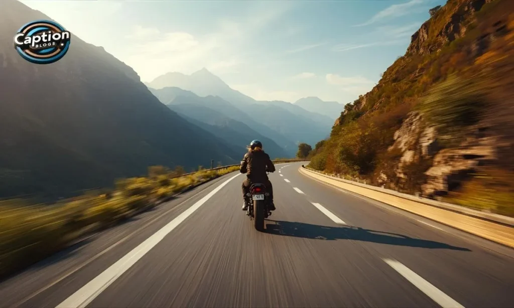 Best Bike Ride Captions scenic road