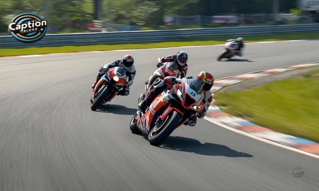 Bike Race Captions action track