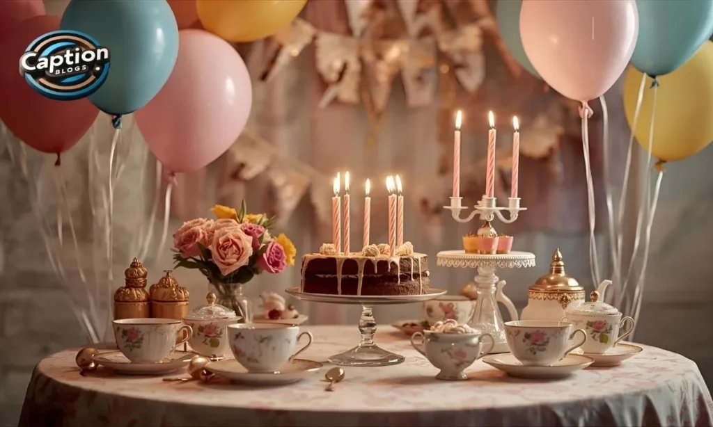 Birthday Afternoon Tea Captions party