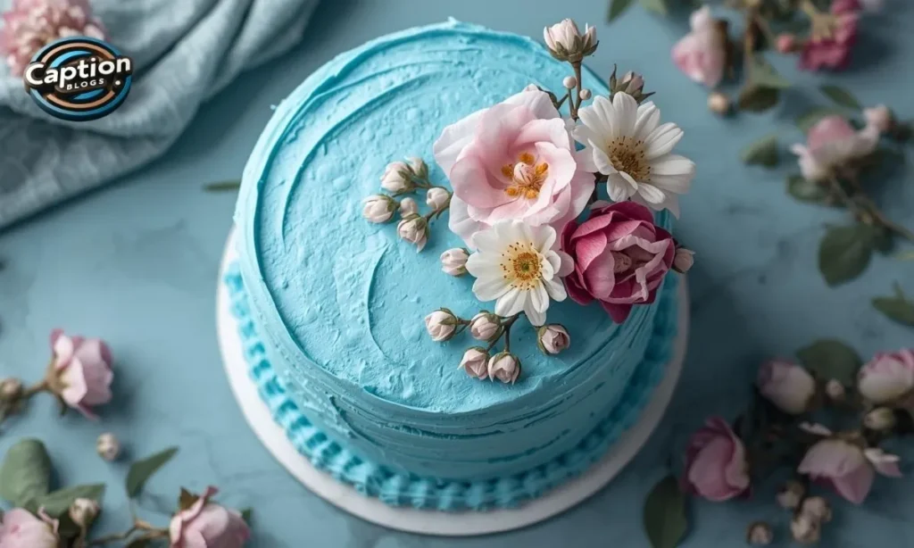Blue Captions for Instagram for blue cake photos