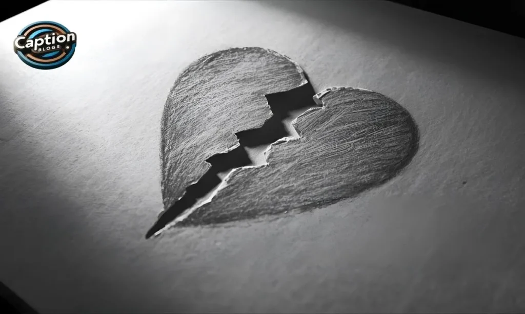Broken heart one-sided love captions