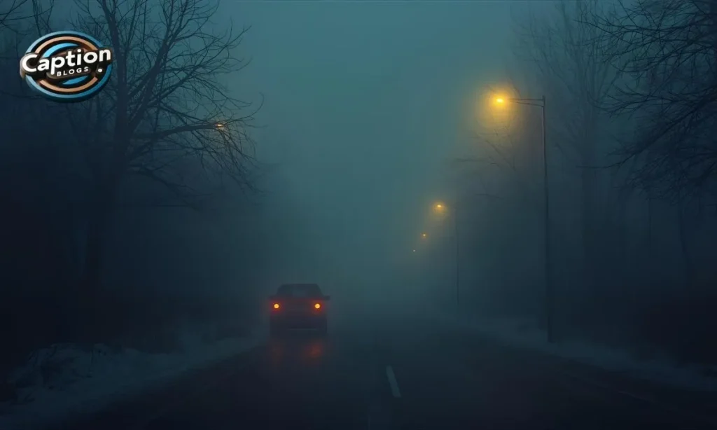 Foggy weather captions cold day pic