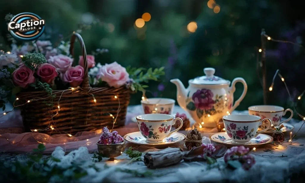 Garden Afternoon Tea Captions floral