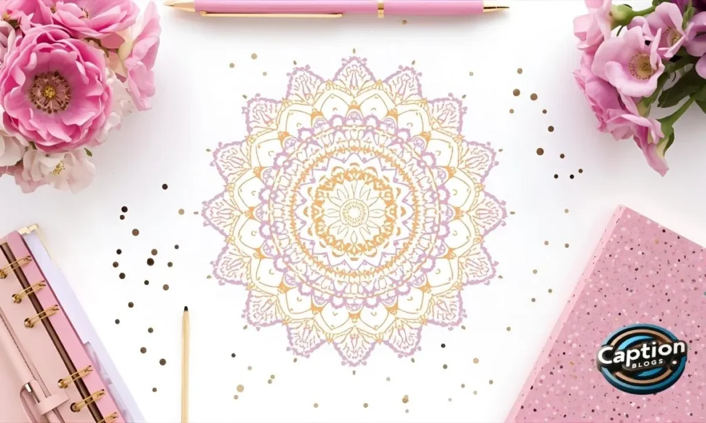 Mandala Art Captions girly pastel mandala