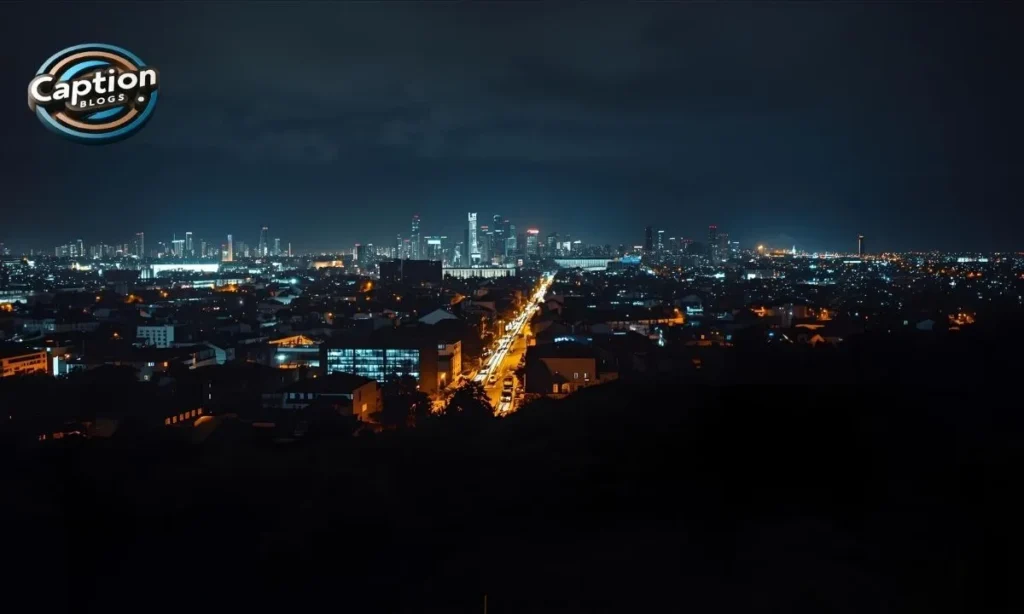 Night Light Captions Instagram city glow