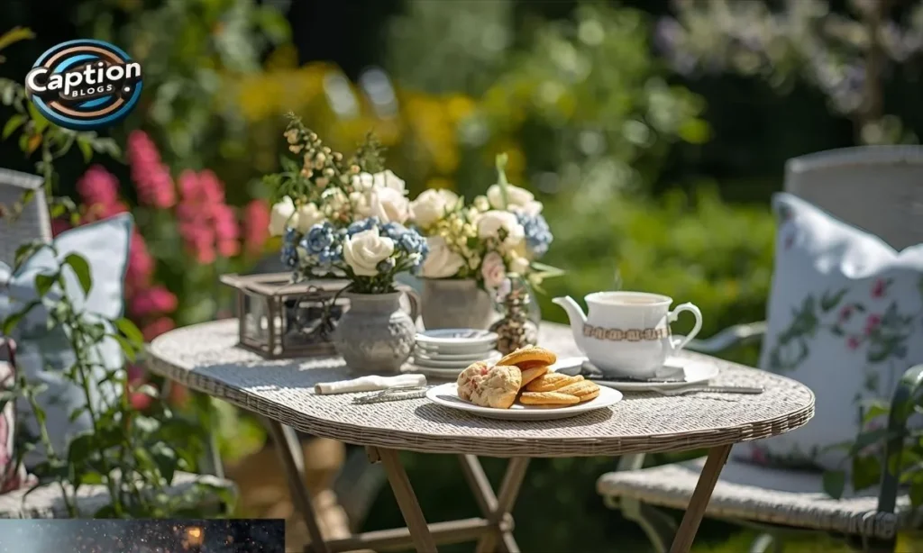 Outdoor Afternoon Tea Captions picnic