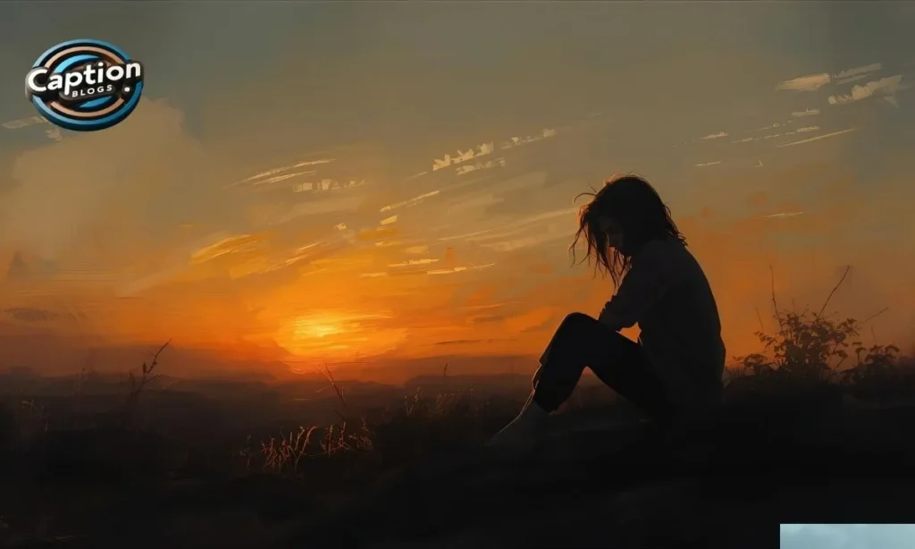 Painful one-sided love captions sunset