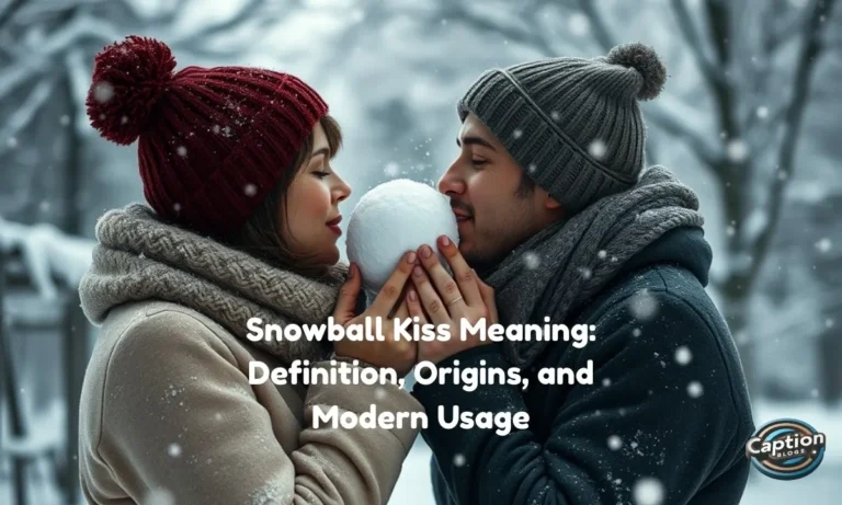 Snowball Kiss Meaning explained in winter romance