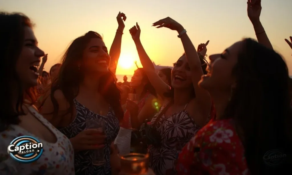 Sunset Captions for Instagram for party moments