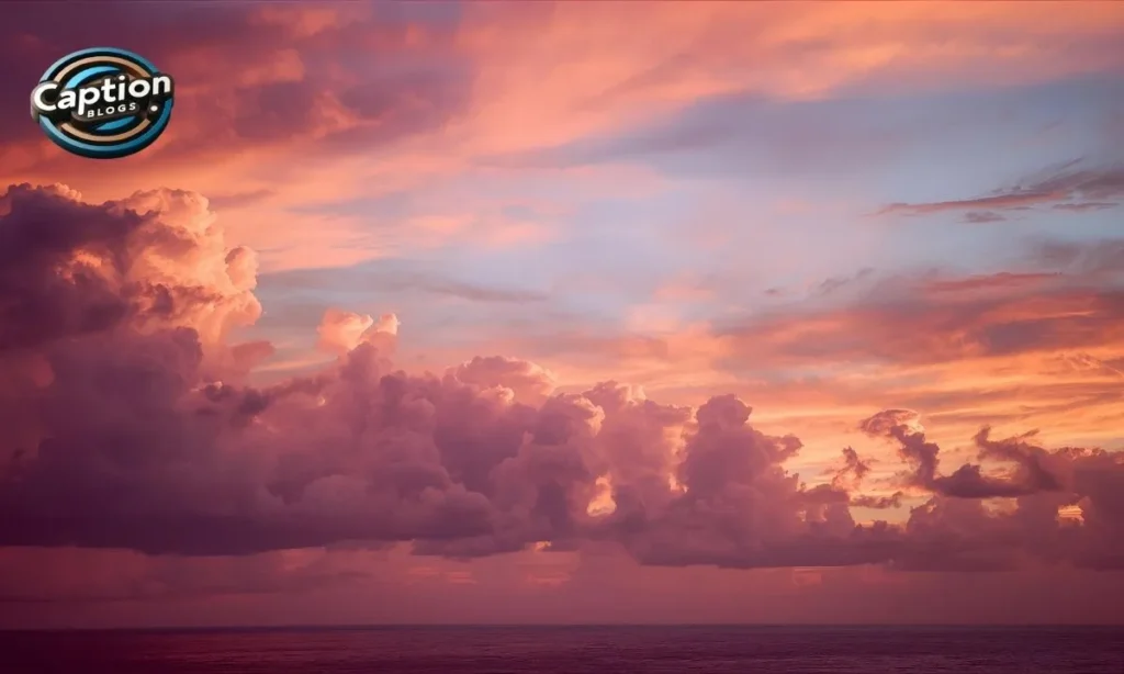 Sunset clouds captions Instagram shot