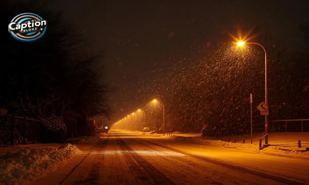 Winter Captions aesthetic winter night