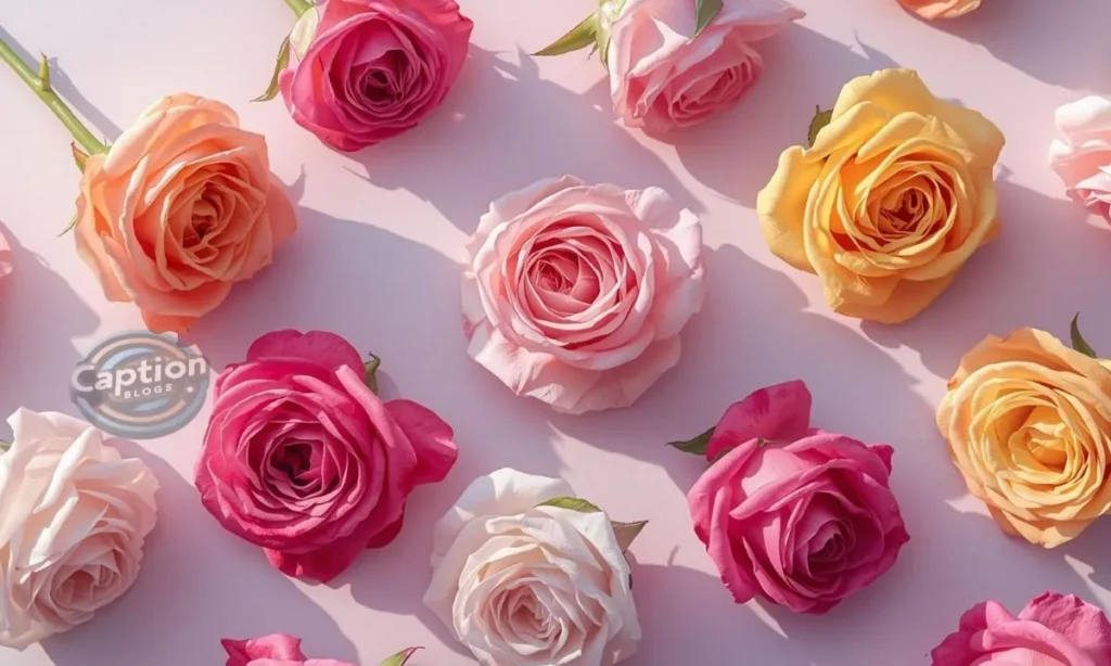 Aesthetic colorful rose captions for Instagram