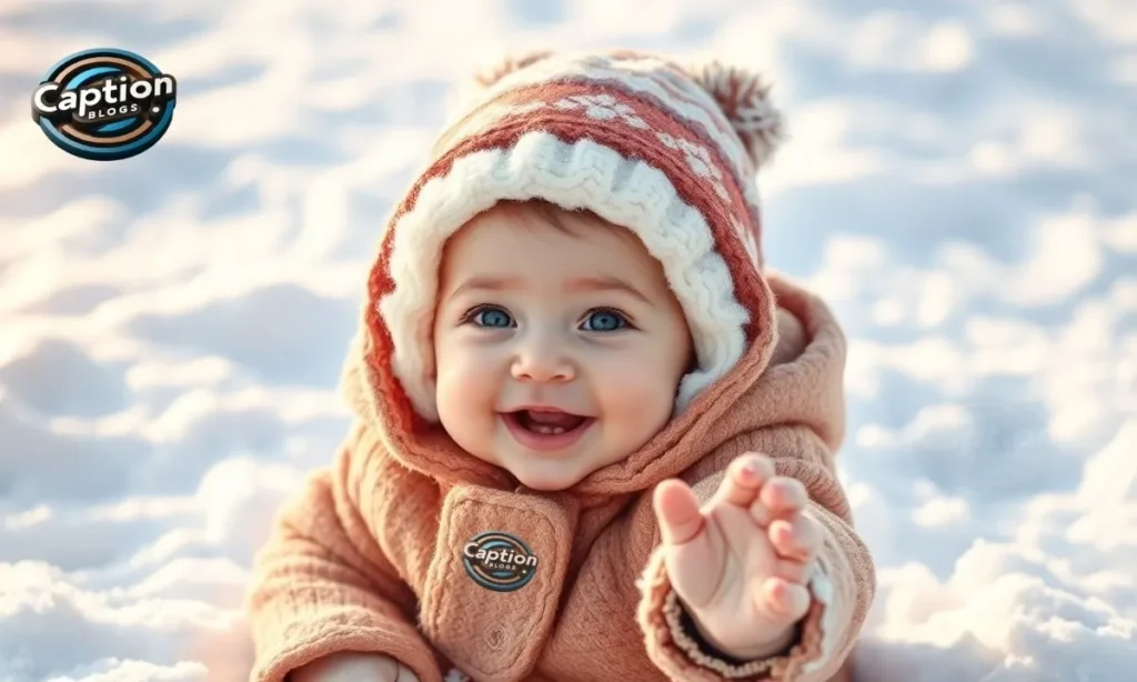 Snow Captions for Instagram baby first snow