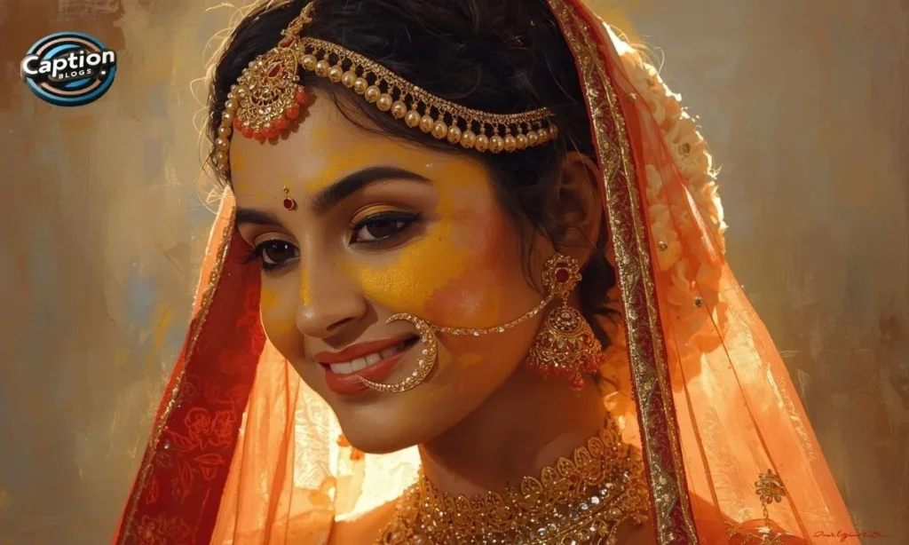 Bride haldi captions for Instagram ceremony