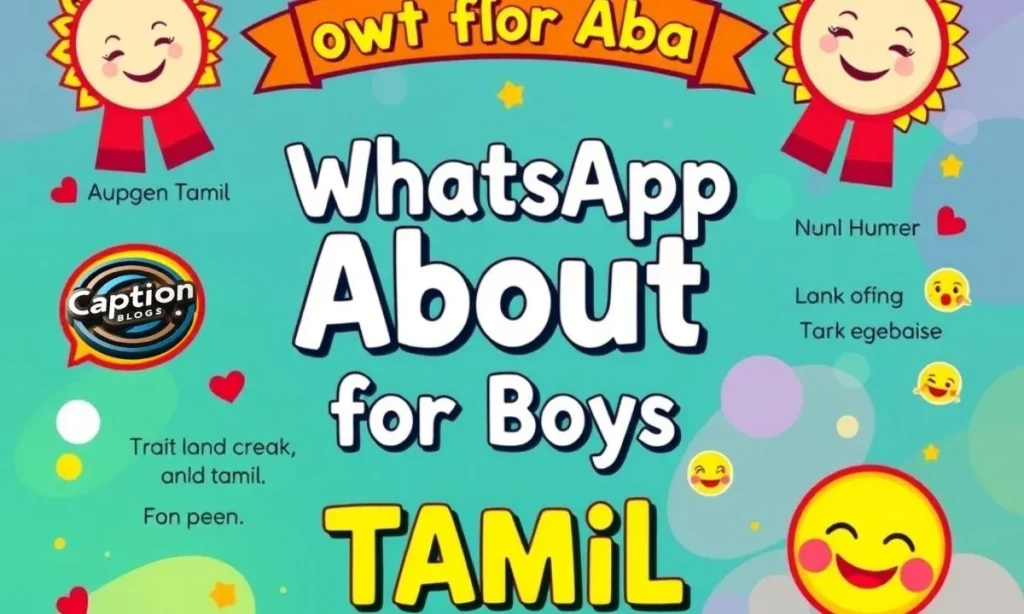 WhatsApp about for boys Tamil status lines